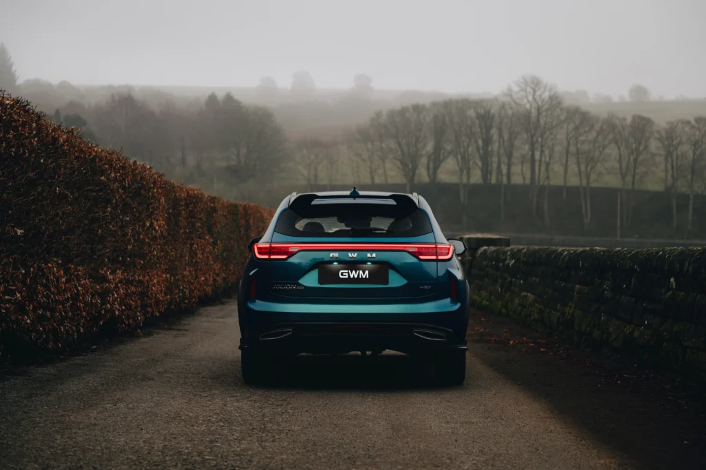 GWM Haval Arctic Blue from back. 
