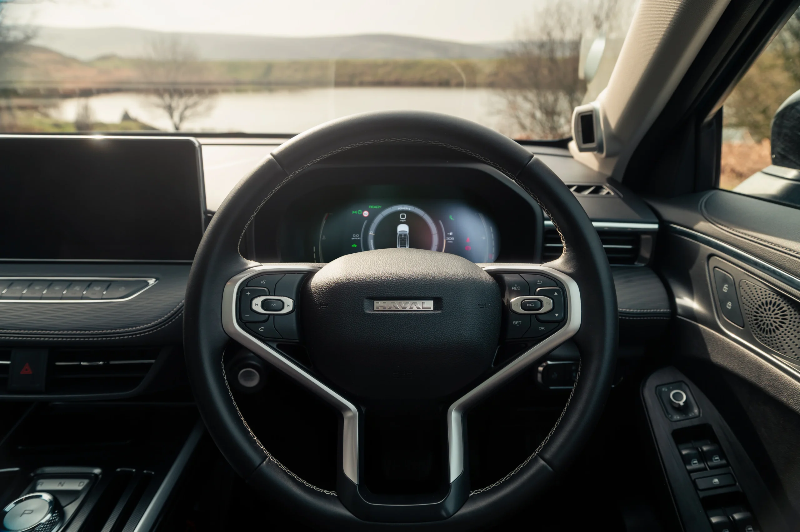 GWM Haval steering wheel and display. 